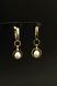 Сережки з позолотою та перлами "Жаклін" 1466 фото 3