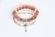Комплект браслетов из натуральных камней "Дымчатая роза" 1158 фото 2
