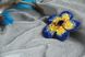 Брошка жовто-блакитна з кристалами "Квітка України" Ручна робота 1558 фото 2