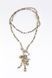 Autumn necklace with faceted beads and handmade leaf pendants