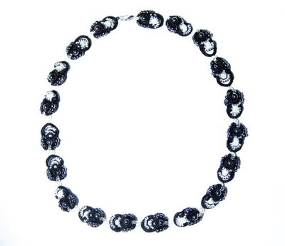 Ожерелье-чокер кружевной с жемчугом "Вдохновение" 1261 фото