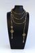 Плетене намисто Саміра з вставками золотого гематиту. Intricate lace pendants of the Samira lariat necklace