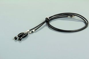 Кулон из натурального агата на кожаном черном шнуре Коул PN-0026 фото