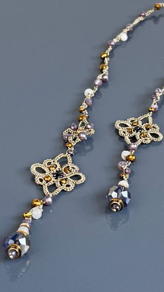 Gold Lace Hematite Jewelry Set Samira