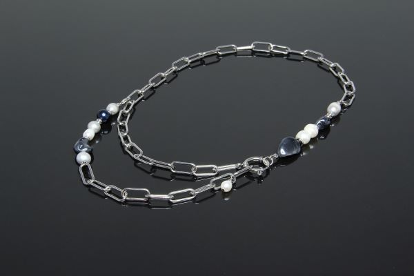 Цепочка-ожерелье с жемчугом "Майорка" 1494 фото