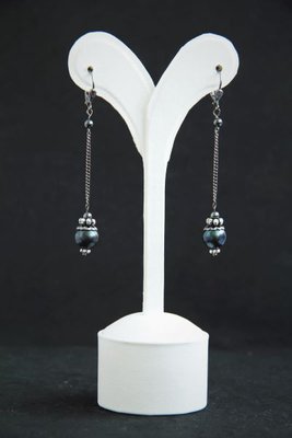 Сережки-ланцюжки з перлами "Drop & Chain" 1285 фото