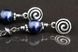 Сережки-ланцюжки з перлами "Олівія" 1294 фото 4